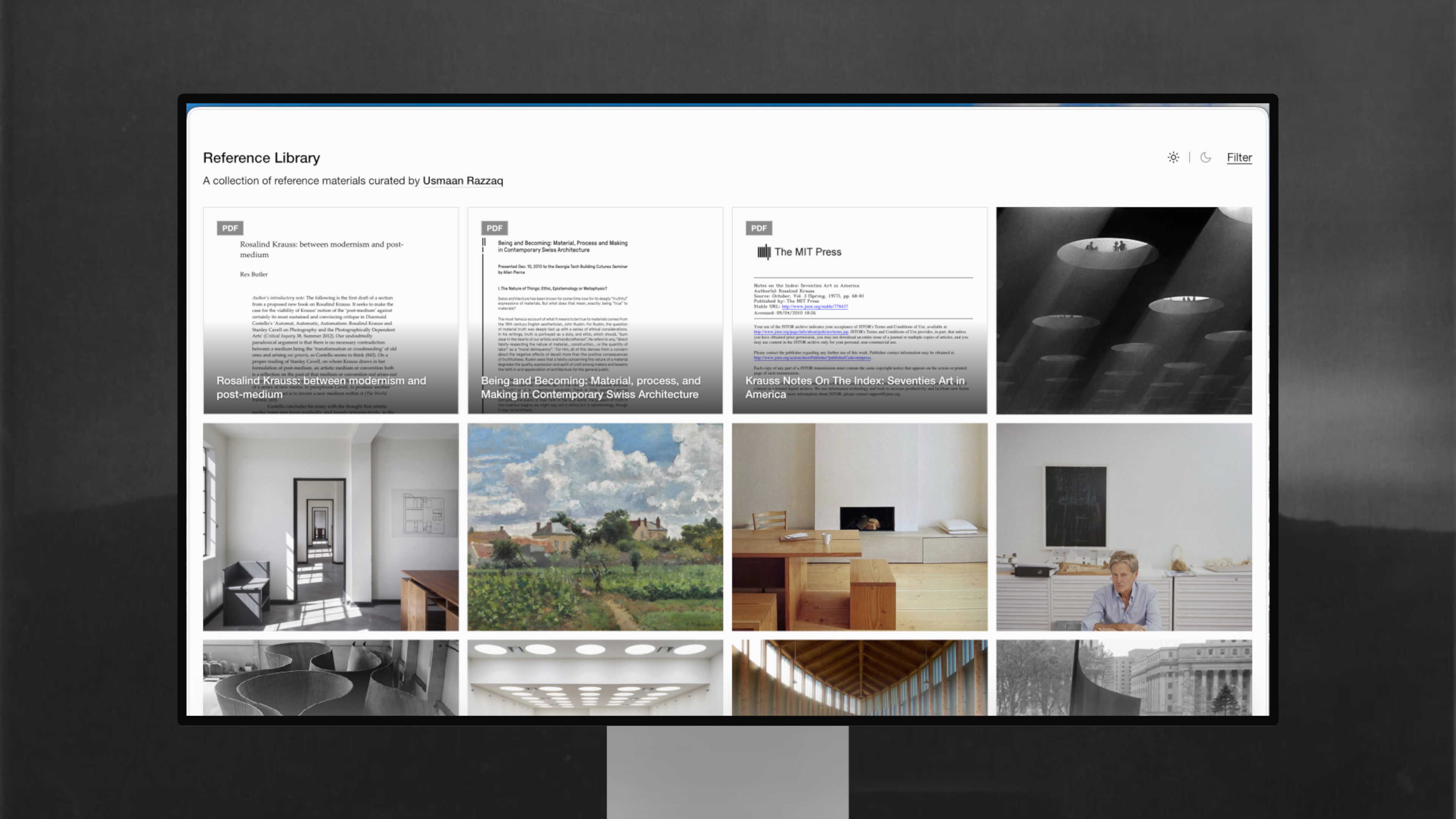 Reference Library light mode
